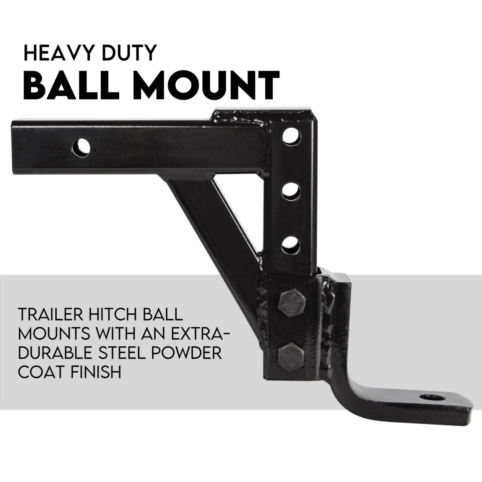 Adjustable Drop Towbar Tow Bar Ball Mount Tongue Hitch Trailer Car 350 ...